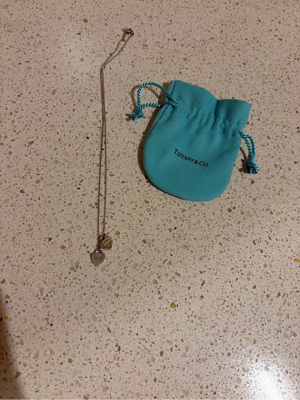 Necklace with Tiffany pouch